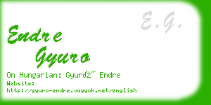 endre gyuro business card